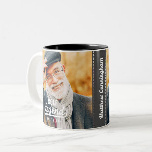 Golf Legend sinds geboorte Funny Modern Tweekleurige Koffiemok