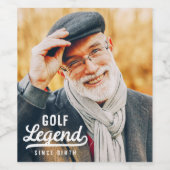 Golf Legend sinds geboorte Funny Modern Wijn Etiket (Enkel label)