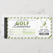 Golf Lesson Gift Ticket Voucher Certificate (Voorkant)