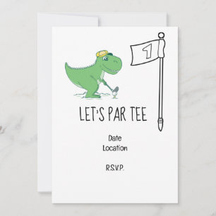 Golf Let’s Par t-shirt 1e Verjaardag Dinosaur golf Kaart