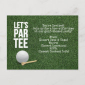 Golf Let's Par invitation à la fête avec balle de  (Devant)