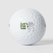 Golf Let's Par t-shirt Golf Balls Golfballen (Voorkant)