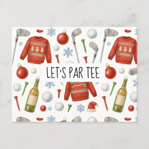 Golf Let's Par t-shirt Golf Party thema voor golfe Briefkaart