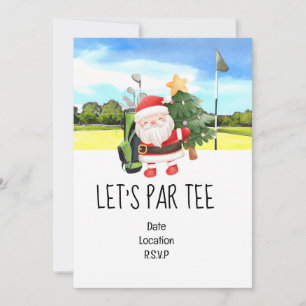 Golf Let's Par t-shirt Kerstfeest voor Golfer Kaart