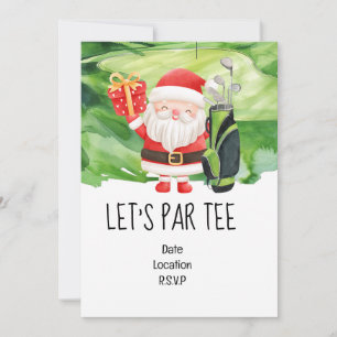 Golf Let's Par t-shirt Kerstfeest voor Golfer Kaart