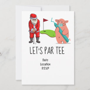 Golf Let's Par t-shirt Kerstfeest voor Tandarts Kaart