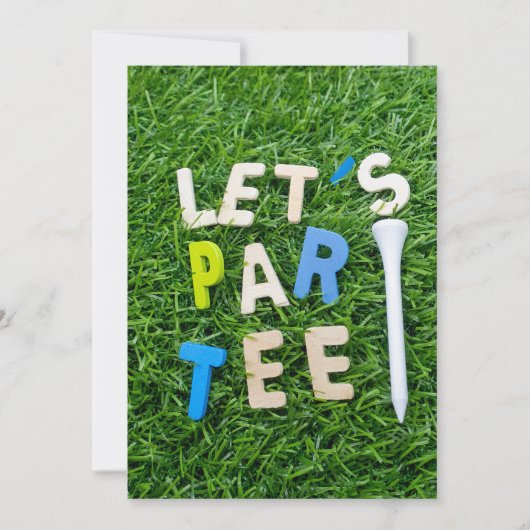Golf Let's Par T-shirt Party nodigt u uit tot golf Kaart (Voorkant)
