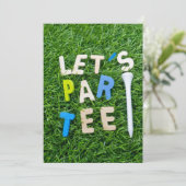 Golf Let's Par T-shirt Party nodigt u uit tot golf Kaart (Staand voorkant)