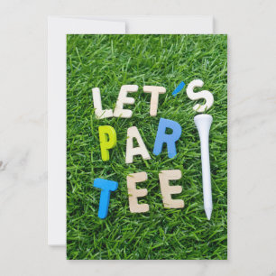 Golf Let's Par T-shirt Party nodigt u uit tot golf Kaart