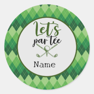 Golf Let's Par T-shirt voor Golfer Party Ronde Sticker