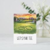 Golf Let's Par tee 80ste verjaardagsfeestje Briefkaart (Staand voorkant)