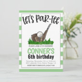 Golf Let's Par-tee Anniversaire Invitation (Debout devant)