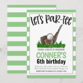 Golf Let's Par-tee Anniversaire Invitation (Devant / Derrière)