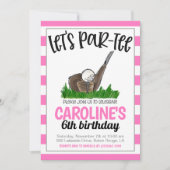 Golf Let's Par-tee Anniversaire Invitation (Devant)