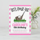 Golf Let's Par-tee Anniversaire Invitation (Debout devant)