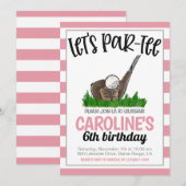 Golf Let's Par-tee Anniversaire Invitation (Devant / Derrière)