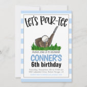 Golf Let's Par-tee Anniversaire Invitation (Devant)