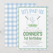 Golf Let's Par-tee Birthday Invitation (Devant / Derrière)