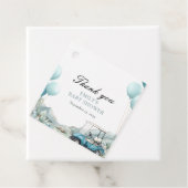 Golf Let's Par-tee Blue Baby Shower Bedankjes Labels (In situ)