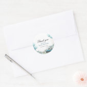 Golf Let's Par-tee Blue Baby Shower Ronde Sticker (Envelop)