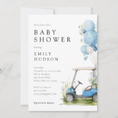 Golf Let's Par-tee Boy Baby Shower Kaart (Voorkant)