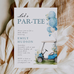 Golf Let's Par-tee Jongens Baby Shower Kaart