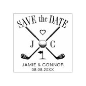 Golf Let's Par-Tee Wedding Save the Date Rubberstempel (Afrduk)