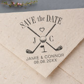 Golf Let's Par-Tee Wedding Save the Date Rubberstempel