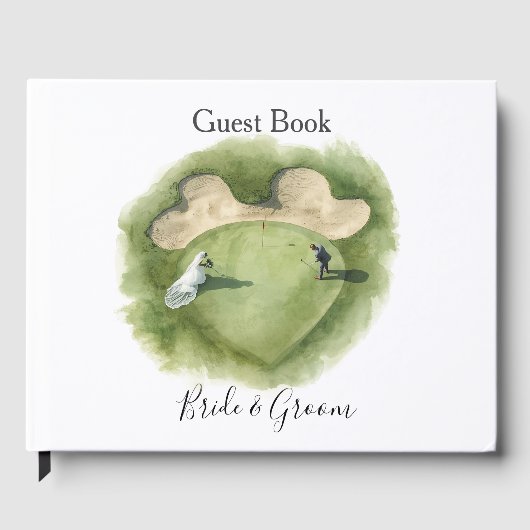 Golf Let's Par tee with Bride and Groom Wedding  Gastenboek (Voorkant)