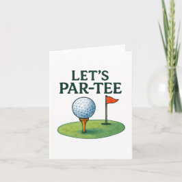 Golf Let's Party with Golf ball on tee