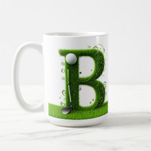 ⛳ Golf Letter B Monogram Moderne Elegante Cadeaubo Koffiemok