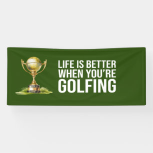 Golf Leven is beter je golf golfer partij Spandoek