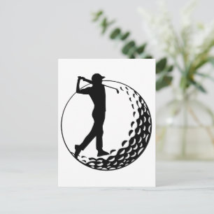 Golf liefhebber, golfer briefkaart