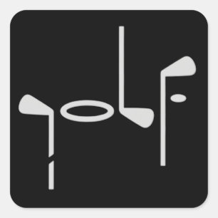 Golf Liefhebber Golfer Golf Club Vierkante Sticker