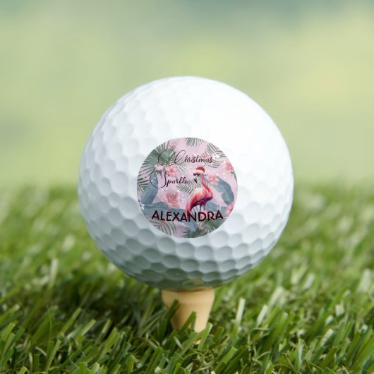 Golf liefhebbers persoonlijke kerst flamingo golfballen (Insitu Shirt)