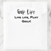 Golf Life Decals Ovale Sticker (Tas)