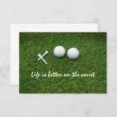 Golf Life is beter op de golfbal Bedankkaart (Voorkant / Achterkant)