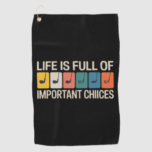 Golf Life zit vol belangrijke keuzes Vintage Golfhanddoek