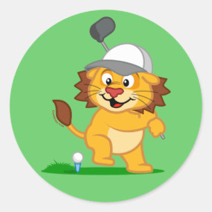 Golf Lion Ronde Sticker