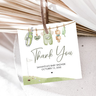 Golf Little Putter Baby Shower Bedankjes Labels