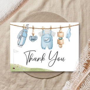 Golf Little Putter Baby Shower Bedankkaart