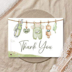 Golf Little Putter Baby Shower Bedankkaart