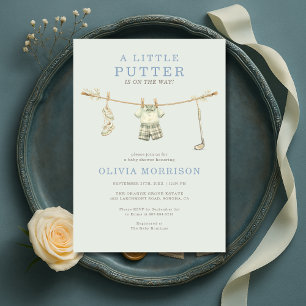 Golf Little Putter Sage Groen Jongens Baby Shower Kaart