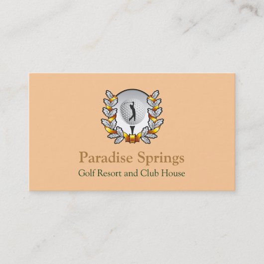 Golf Logo Emblem Golfball Carte de visite de la Co (Devant)