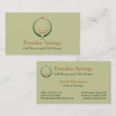 Golf Logo Emblem Golfball Carte de visite de la Co (Devant / Derrière)