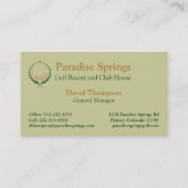 Golf Logo Emblem Golfball Carte de visite de la Co (Dos)