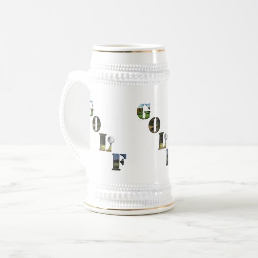 Golf Logo en Golf Ball Bierpul (Voorkant links)