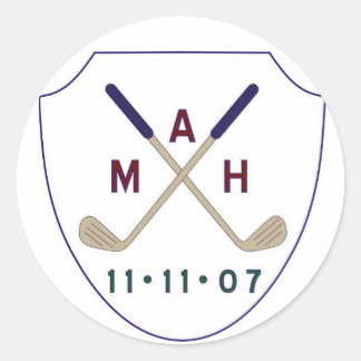 golf logo ronde sticker
