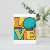 Golf Love Briefkaart (Staand voorkant)