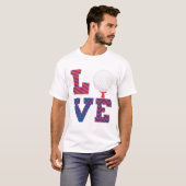 Golf Love Word Art T-shirt (Voorkant volledig)